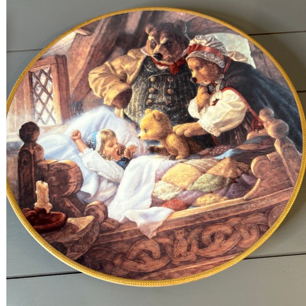 Vintage Knowles Plate-GOLDILOCKS AND THE THREE BEARS- 1991